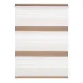 Lichtblick Doppelrollo Klemmfix ohne Bohren, Streifen Bunt, Blickdicht, Klemmträger-Montage, Sichtschutz, Wandmongtage, Deckenmontage, Creme - Weiß - Braun, 110 cm x 150 cm (B x L)