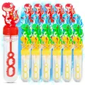 Magicat XXL Seifenblasen Set für Kinder I 24er Set mit lustigen Dino Griffen, Mitgebsel Kindergeburtstag mit je 30ml Flüssigkeit