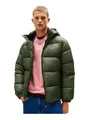 Tommy Jeans Winter-Daunenjacke Essential Down Jacket EXT mit Kapuze (warm, wasserabweisend) grün Herren, Größe: M