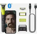 Philips OneBlade 360 Face+Body App Anbindung Elektrischer Bartschneider Rasierer Body Grooming - Grau/Limette