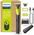 PHILIPS OneBlade 360 Face & Body mit App-Anbindung - elektrischer Rasierer, Trim