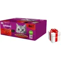 WHISKAS Adult Sachets 80 x 85 g Classic Meals - Nassfutter für ausgewachsene Katzen, in Sauce (Schnitte mit: Rind, Huhn, Lamm, Geflügel) + Überraschung für die Katze