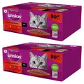 Whiskas Nassfutter für Katzen Adult Klassische Gerichte in Sauce 2x80x85g