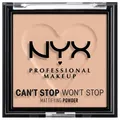 NYX PROFESSIONAL MAKEUP Puder CAN'T STOP WON'T STOP MATTIFYING POWDER, deckt zuverlässig, setzt sich nicht ab, mattierend