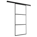 inova Loft Glasschiebetür 755 x 2035 mm Komplettset mit Aluminium Profil Schwarz