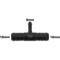 WamSter® T Schlauchverbinder Pipe Connector reduziert 18mm 18mm 8mm Durchmesser