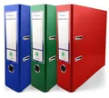 Netuno 3 Stück Ring-Ordner Blau Rot Grün DIN A4 Ekobox 2-Ring-Mechanik 8cm Ringbuch a4 2 Ringe Plastikordner bunt Ordner Schule Büro Studium Dokumentenordner Pappordner office folder