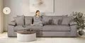 Home affaire Big-Sofa Soft&Cosy XXL, B: 303 cm - OTTO. Verlässliche Qualität., Mega-Sofa, Cord oder Chenille-Struktur, mit Federkern & 4 Zierkissen