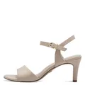 Tamaris Damen Sandale Sandalette Stoff weiche Haptik 1-28028-42, Größe:39 EU, Farbe:Beige