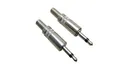 2x 2-polig 3,5 mm mono Klinkenstecker zum Löten Hobby-Aux-Stecker aus Metal