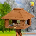 Vogelhaus Blockhaus Vogelfutterhaus  Vogelvilla Vogel Vogelhäuschen Holz