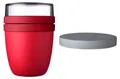 Mepal - Lunchpot Switch Ellipse - mach aus deinem Lunchpot einen Snackpot - Praktischer Müslibecher - Geeignet für Tiefkühler, Mikrowelle & Spülmachine - Campus Red