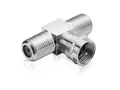 adaptare 60603 Sat-T-Stück 1-mal F-Stecker auf 2-mal F-Buchse