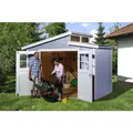 WEKA Gartenhaus "226 Gr.3", Holz, BxHxT: 327 x 252 x 209 cm (Außenmaße inkl. Dachüberstand) - grau