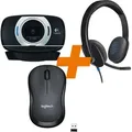 Logitech M220-C615-H540 Bundle, Persönliches Videokonferenzsystem, Full HD, 30 fps, 78°, Schwarz - Schwarz