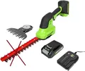 24V Akku Gras- und Strauchschere (2-in-1) Greenworks G24SHTK2 mit 2Ah Batterie