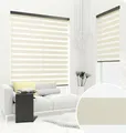 PREMIUM DOPPELROLLO BH12 CREME mit Alu Kassette (95x220 cm, Kassettenfarbe: weiss)