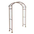 ESTEXO Rosenbogen Rankhilfe Kletterhilfe Rost Metall Rosenspalier Torbogen Bogen Spalier (160 cm)