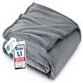 Kuscheldecke Flauschig Fleecedecke 150x200cm Grau