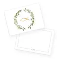 itenga 12x Postkarte FISCH Eukalyptus Danke Karten Kommunion Konfirmation Taufe