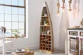 riess-ambiente Weinregal JAKARTA 190cm natur / braun / bunt, Einzelartikel 1-tlg., Wohnzimmer · Massivholz · Boot · stehend · für 20 Flaschen · Boho