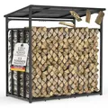 LAWA Kaminholzregal Metall mit Dach 185x105x185 verzinkt
