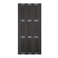 Groja WPC Fertigzaun 84,3x180cm gerillt anthrazit - Riegel DB703 4250260969395