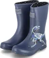 Rajn Dinos Glow In Dark Jungen Gummistiefel mit Dinomotiv Dunkelblau (Navy), UZB304-NAVY