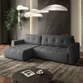 Ecksofa ASTON mit Schlaffunktion Lambi 12 - Dunkelgrau