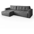 Lookway Ecksofa, Graphit, Textil, 261x143 cm, Wohnzimmer, Sofas & Couches, Wohnlandschaften, Ecksofas