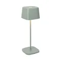 Zafferano, Ofelia Lampe, Kabellose, Wiederaufladbare Tischlampe mit Touch Control, Auch für den Außenbereich Geeignet, Dimmer, 2200-3000 K, Höhe 29 cm, Farbe Salbei