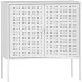 [en.casa] Sideboard, Weiß, Metall, 80x82.5x40 cm, Wohnzimmer, Kommoden & Sideboards, Sideboards