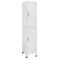 vidaXL Umkleideschrank mit 2 Fächern Spind Kleiderspind Metallschrank Schrank
