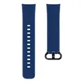 Hama Fitbit Uhrenarmband 22 mm (verstellbares Ersatzarmband für Smartwatch Fitbit Charge 3, Charge 4, Sense, Sense 2, Fitbit Armband zum Tauschen, Wechselarmband aus TPU, Edelstahl Schnalle) blau