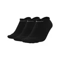 Nike Unisex-Erwachsene Socken 3 Paar Value No Show, Schwarz, L (42-46 EU), SX2554-001