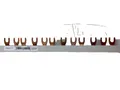 UNITEC 40021L Phasenschiene 3-phasig, 210 mm, 10 mm², isoliert