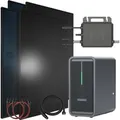 SUNNIVA Balkonkraftwerk 1840W mit Marstek B2500-D 2,24kWh Solarspeicher Wechselrichter inkl.5m Kabel 4x 460W Solarmodule Bifazial Fullblack Glas-Glas