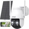 ieGeek 2K Überwachungskamera Aussen Solar 360 PTZ IP6