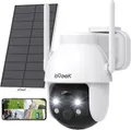 ieGeek 2K 3MP HD Überwachungskamera Aussen Solar, 360° PTZ...