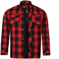 Bores Lumberjack Jacken-Hemd Basic Herren Motorradjacke Rot/Schwarz S