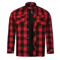 Bores Lumberjack Motorradhemd Herren - BASIC - rot/schwarz - S