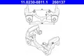 ATE Bremssattelhalter Hinten (11.0230-0811.1) für VW Multivan T5 Transporter
