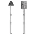 wolfcraft Diamantschleifstift-Set, zylinder- und spitzkegelförmig, 2-tlg. I 5989000 I Zum Schleifen von Keramik, Glas, Fliesen, NE-Metallen