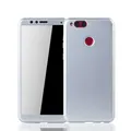 Handyhülle Schutz Case für Huawei Honor 7X Full Cover Displayschutz 360 Silber