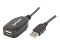 Manhattan USB-A to USB-A Extension Cable, 20m, Male to Female, Active, 480 Mbps (USB 2.0)