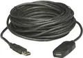 Manhattan USB-Kabel USB 2.0 USB-A Stecker, USB-A Buchse 20.00m Schwarz 150958