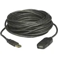Manhattan USB-Kabel USB 2.0 USB-A Stecker, USB-A Buchse 20.00 m Schwarz 150958