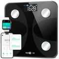 Körperfettwaage Personenwaage Digital Großdisplay App Bluetooth Muskelmasse