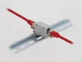 Delock - Netzwerkkoppler - RJ-45 (W) zu RJ-45 (W) - CAT 6a - Staubkappe, DIN-Schienenmontage - Grau