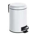 Wenko-Wenselaar GmbH & Co. KG WENKO Kosmetikeimer Leman, 3 Liter, Hochwertiger Mülleimer mit Tretfunktion, Farbe: Weiß 22142800